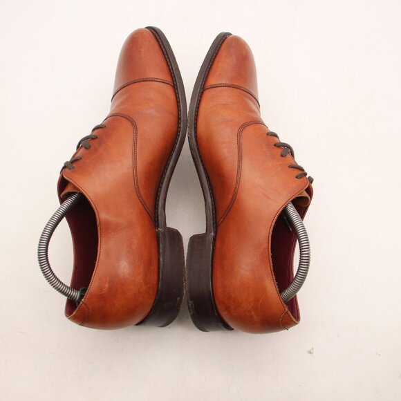 Charles Tyrwhitt Oxford Cap Toe Men\'s Size UK 9 F Brown Leather Dress Shoes main image 7